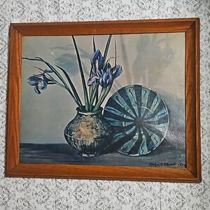 Vintage 1934 Ethelyn C Stewart Persian Pottery Fine Art Signed